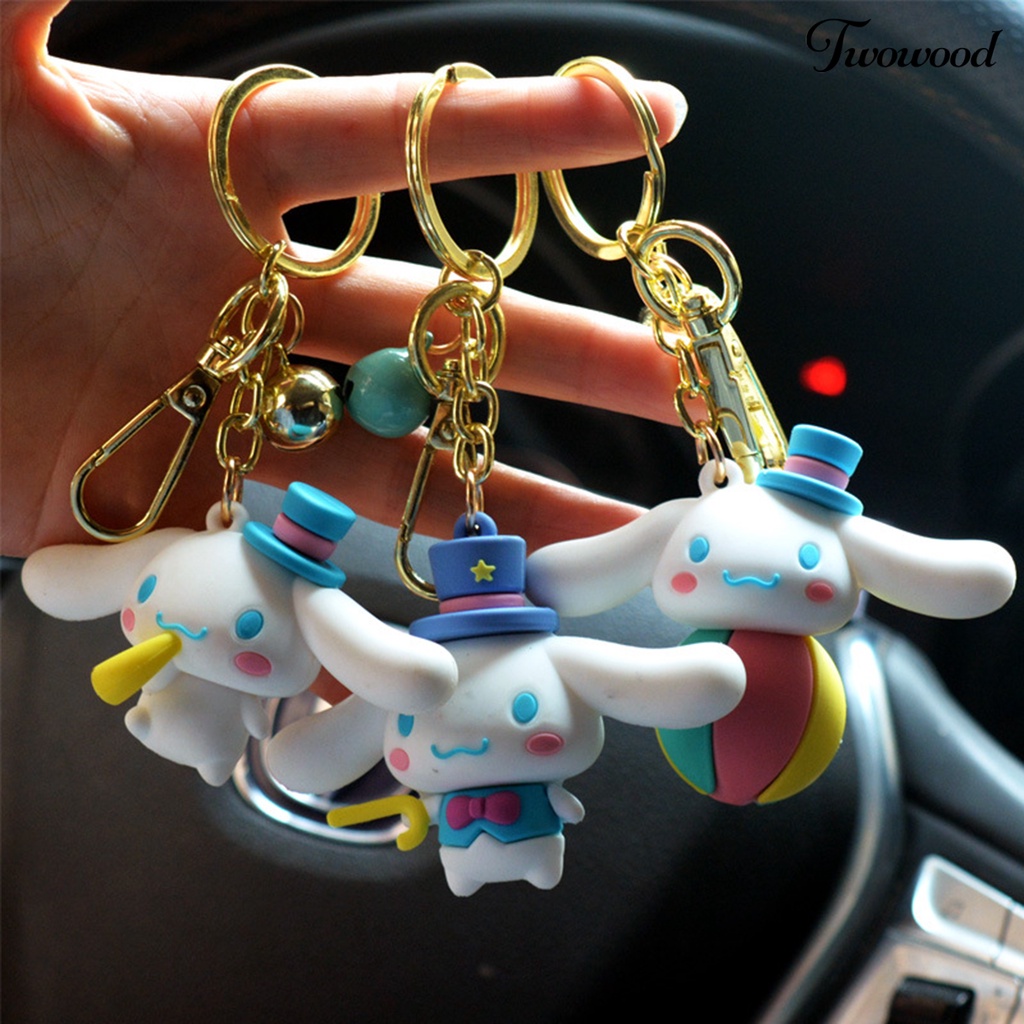 Twowood Gantungan Kunci Bentuk Kartun Anjing Cinnamoroll Bahan Metal