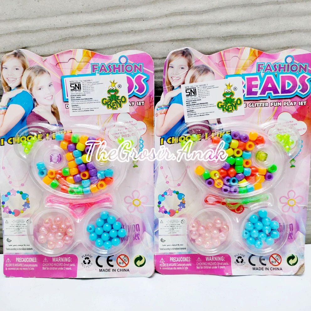 DIY Fashion Beads Manik Meronce Gelang Kalung Box Bear