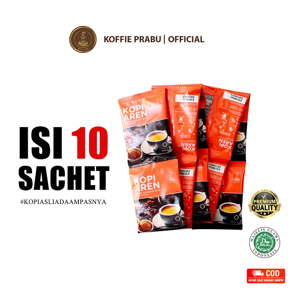 

{BARU DAN TERLAKU} KOPI AREN RENCENG ISI 10 SACHET TANPA PENGAWET BY KOFFIE PRABU