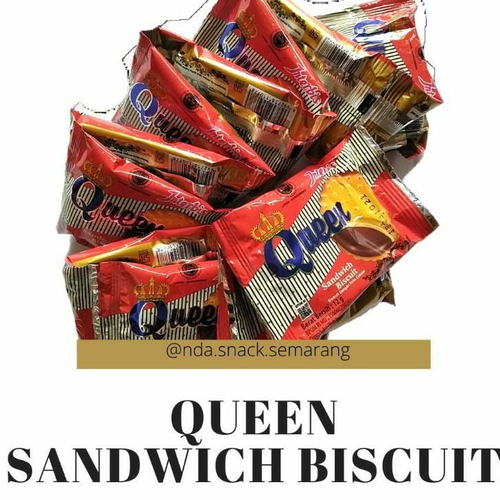 

Biskuit queen coklat dan krim kacang