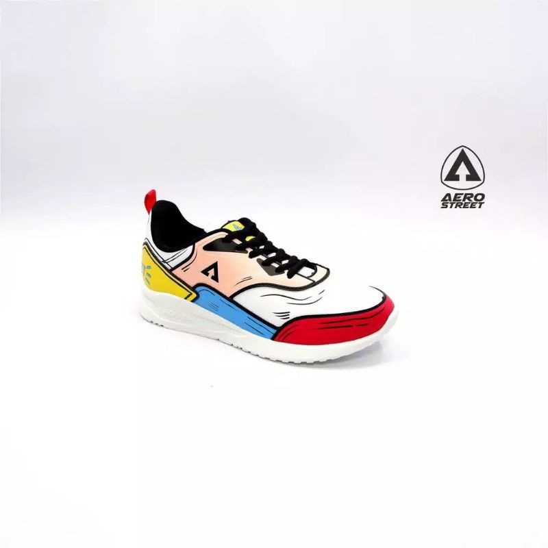 [LIMITED] Aerostreet No. 38 Tiger 2D Biru Peach - Sepatu Sneakers Casual Sport Sekolah Pria Wanita