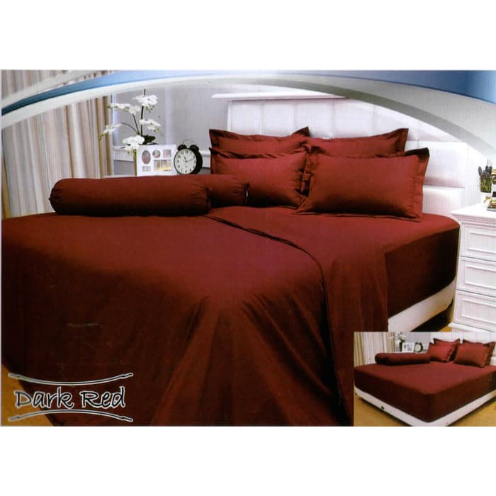 sprei internal vallery dark red seprei vallery sprei polos sprei katun