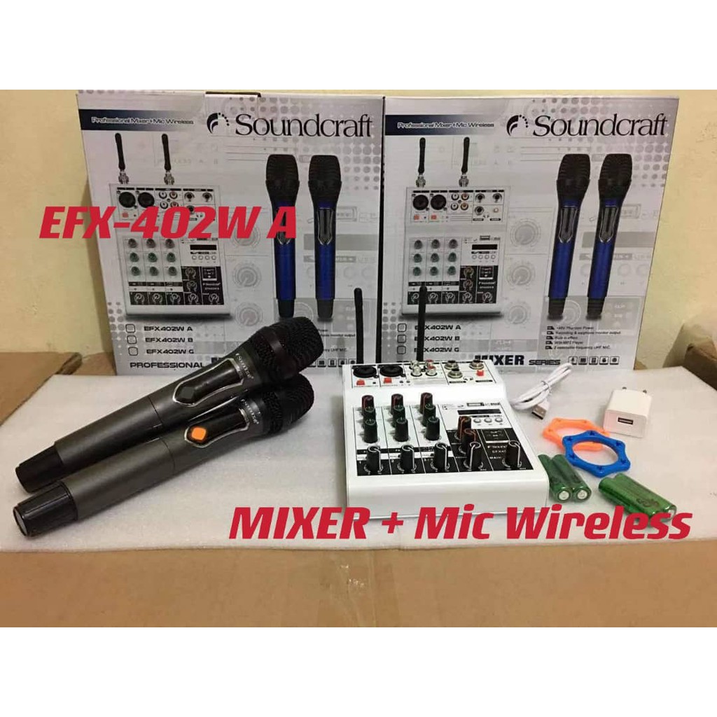 Mixer Audio Soundcraft EFX 402 Bluetooth Recording Free Mic Wireless