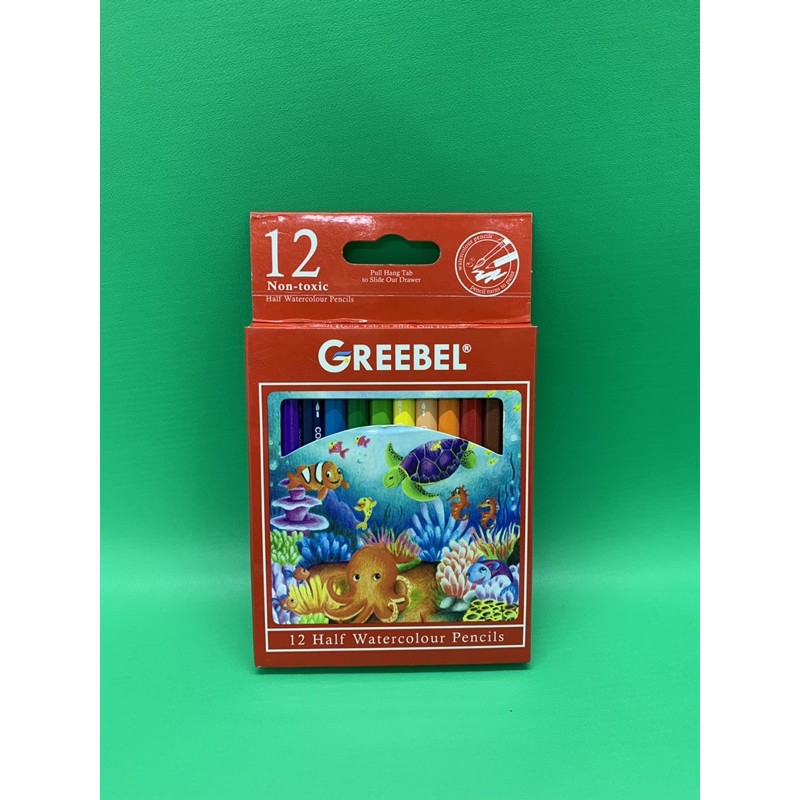 

GREEBEL Pensil Warna ukuran setengah Water Colour 12 warna 4012
