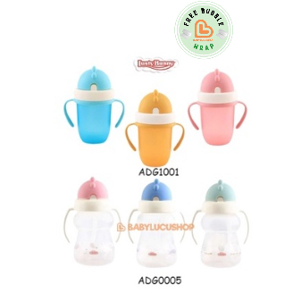 Lusty Bunny Training Cup Straw Dan  Training Cup 2 Handle Sport Sipper Botol Minum Sedotan 180ml ADG-0005