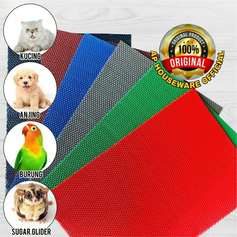 ALAS KANDANG KUCING - ANJING - REPTIL - KURA - TORTO - SUGAR GLIDER || KARPET JARING