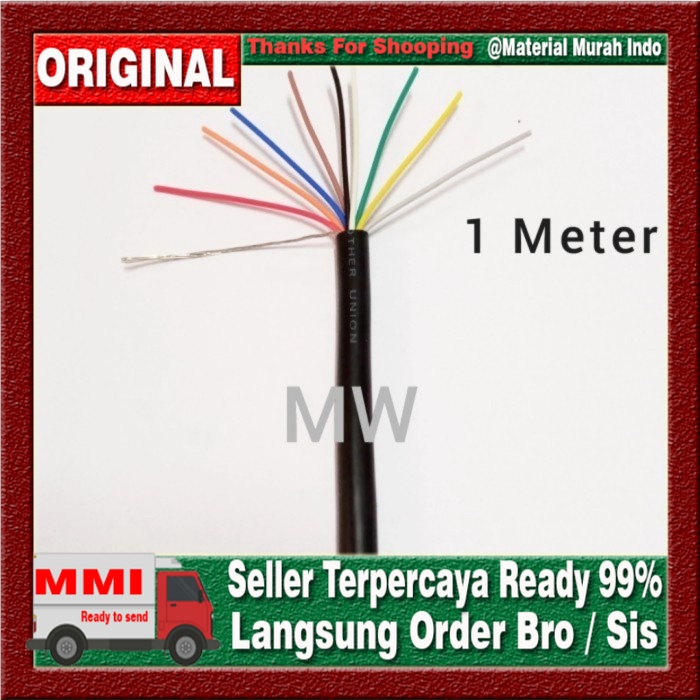Kabel isi 9+1 ground 24 AWG (serabut) 1Meter