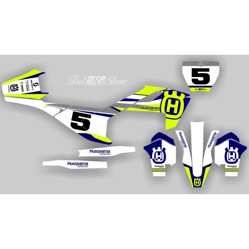 

Decal Custome Husqvarna Bebas Desain Tebal 500 Micron Fr12