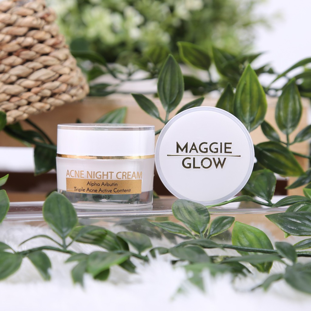 MAGGIE GLOW ACNE NIGHT CREAM BPOM by AILIN