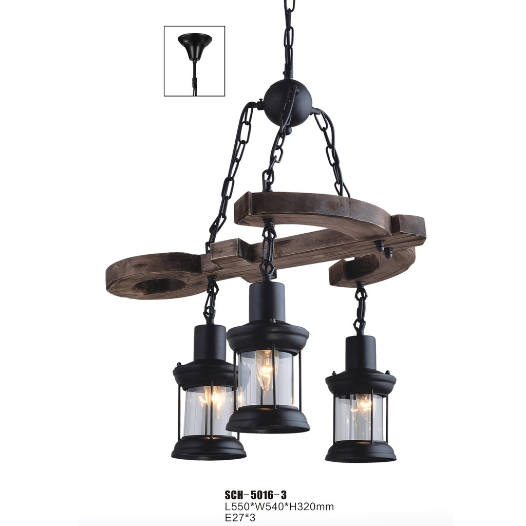 Lampu gantung SCH-5016-3/5017-4 E.27 P55/D46 cm