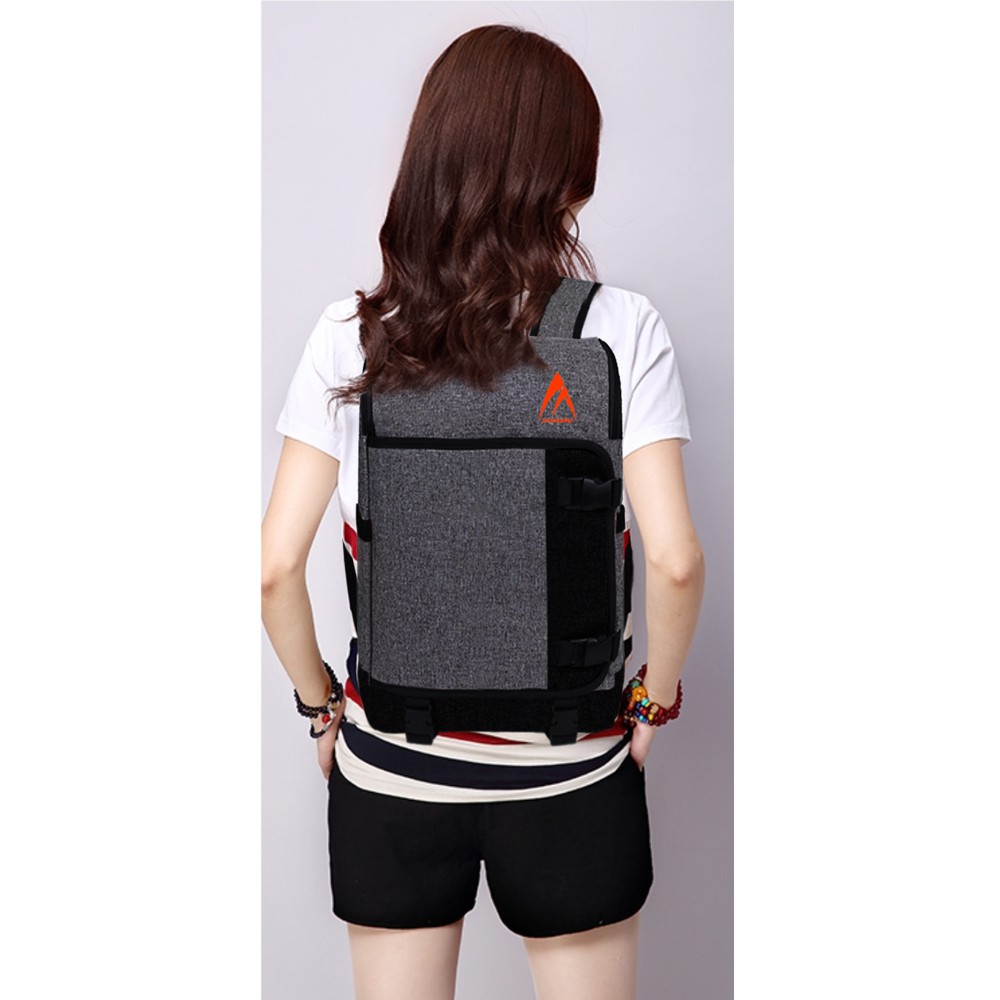 6.6 Shopee Belanja Gratis!! Tas Ransel Pria Wanita MK202 Backpack Laptop Fashion Korean Style - Grey