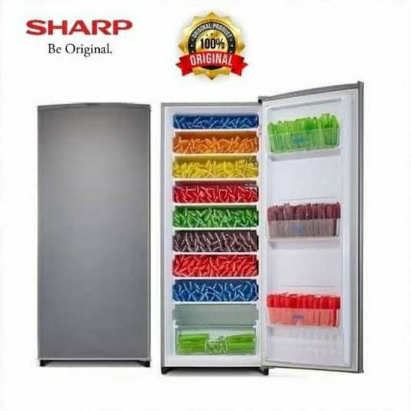 Kulkas Freezer SHARP 8 rak low watt FJM-195 NSS
