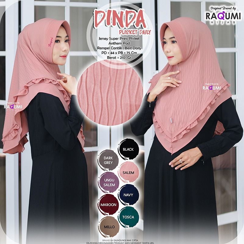 Dinda Plisket Daily Original Raqumi Hijab