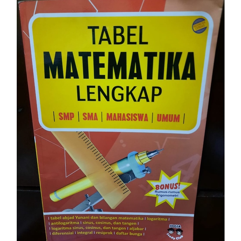 

Buku Tabel Matematika Lengkap