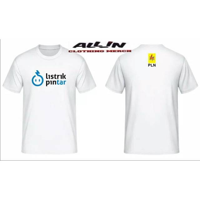 KAOS DISTRO LISTRIK PINTAR LOGO PLN KAOS LISTRIK PINTAR PT PLN TERSEDIA BANYAK WARNA