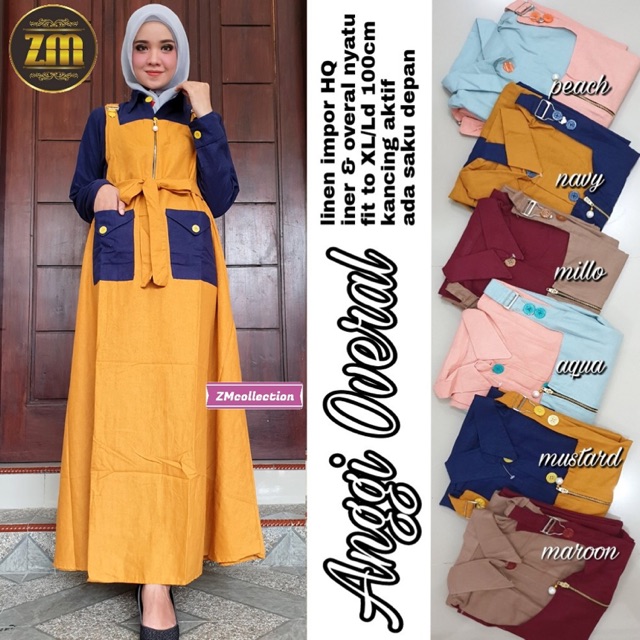 Gamis Overal Inner nyata Anggi Overal murah