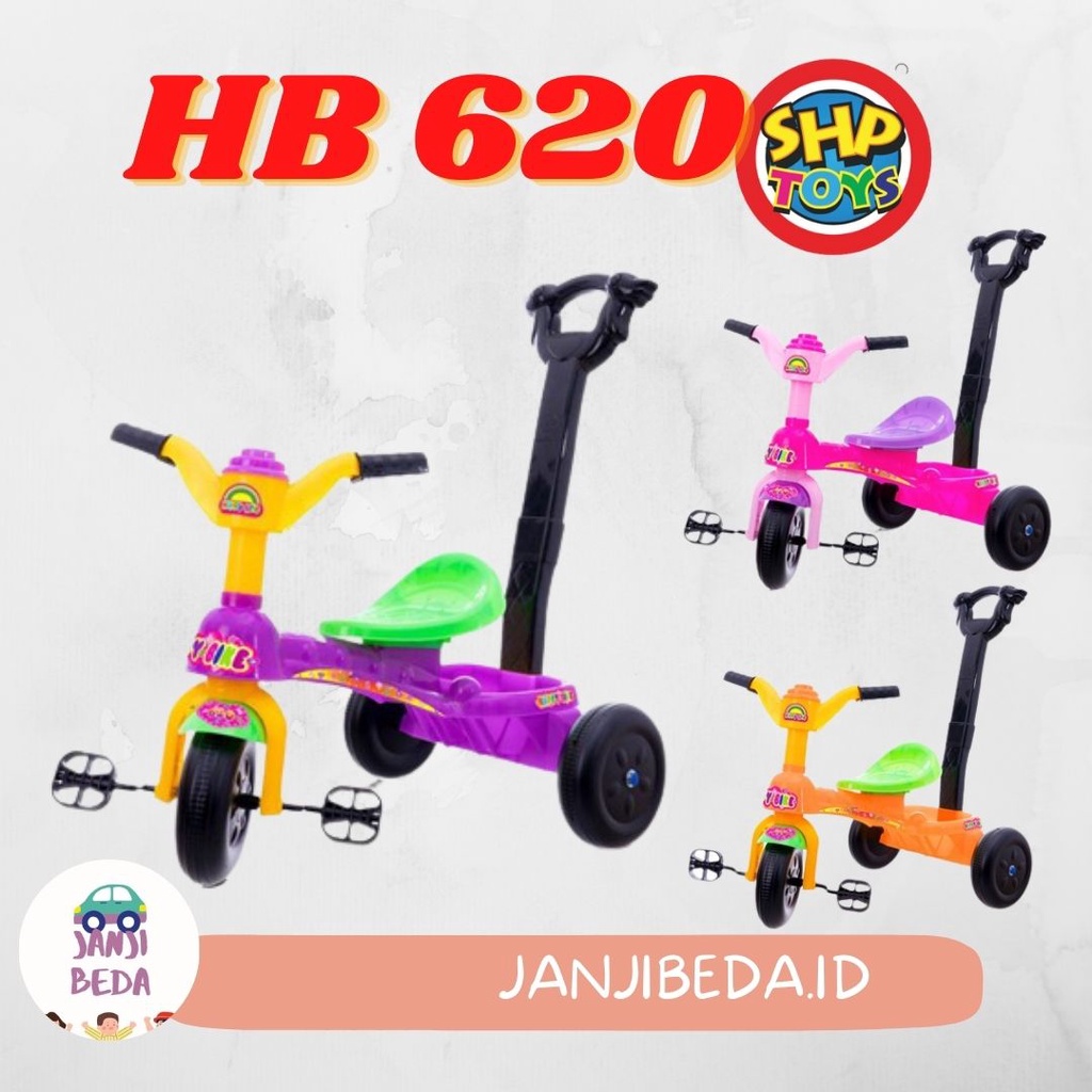 Mainan Anak Sepeda anak Tricycle HB 620 SHP toys Mobil dorong anak Bike ycle Gowes Kayuh Dorongan