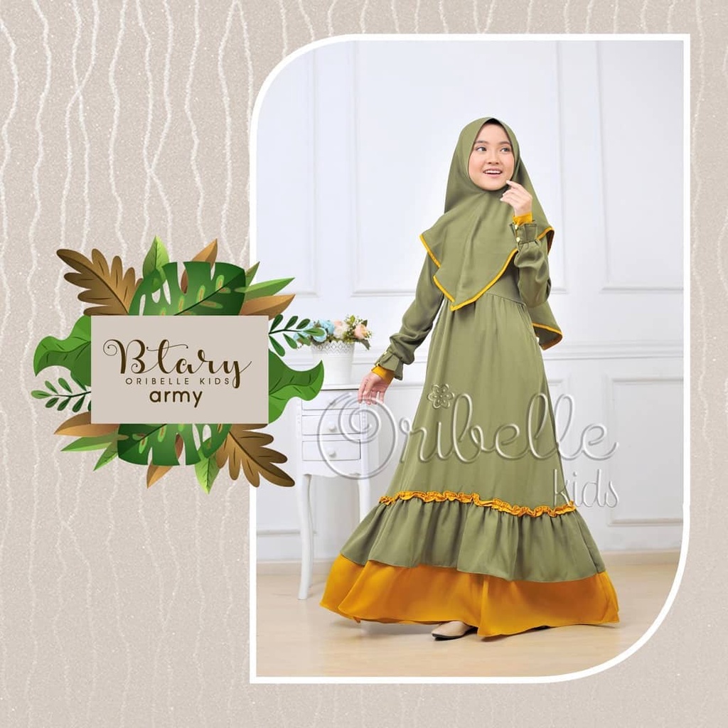 MRA-Gamis Syar'i Anak | Baju Muslim Anak perempuan TERBARU Umur 10-12 Tahun