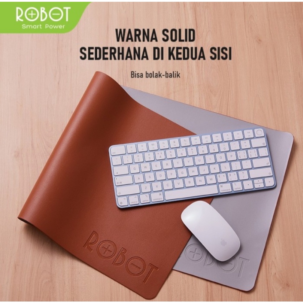 ROBOT RP06 Alas Meja Kerja Laptop Gaming Keyboard Mouse Pad Kulit PU