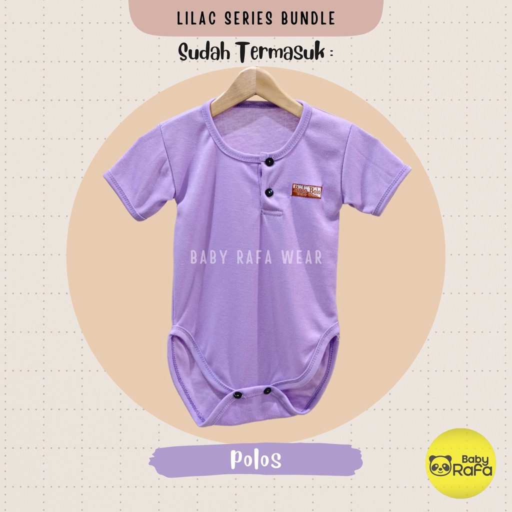 Serian Lilac - 3 pcs Jumper Bayi LILAC SERIES 0 sd 6 Bulan merk SNI Bolo - Bolo / Baju Bayi JUMPER Serian Lilac