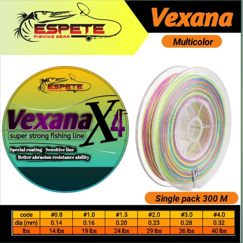 senar pe 300m / senar pe vexana x4/ senar pancing