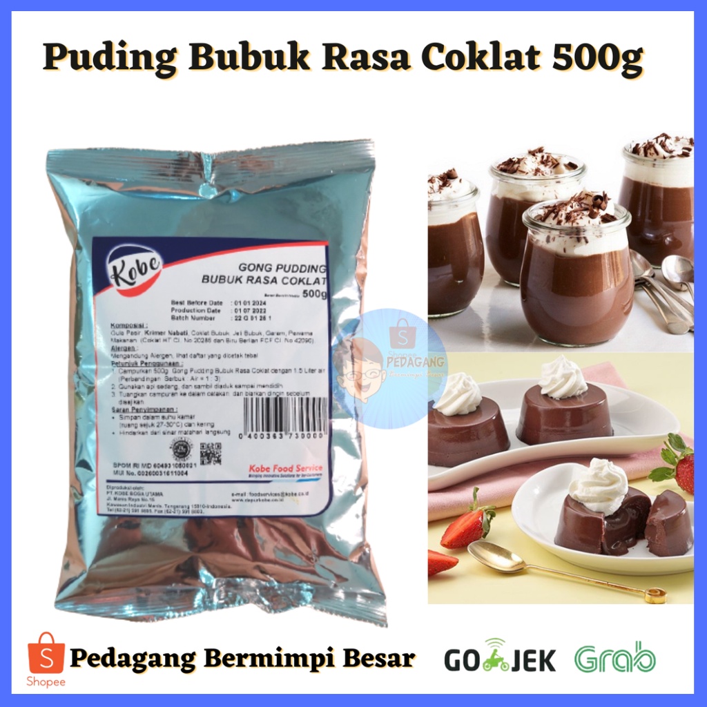 Kobe Pudding Coklat 500gr | Kobe Puding Coklat 500gr | Bubuk Pudding