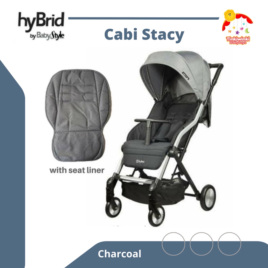 Hybrid Stroller Cabi Stacy Charcoal (+seat liner)