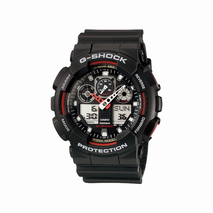 Jam Tangan Casio G Shock GA-100-1A1 FULL BLACK OUT GSHOCK GA100 ORI BM