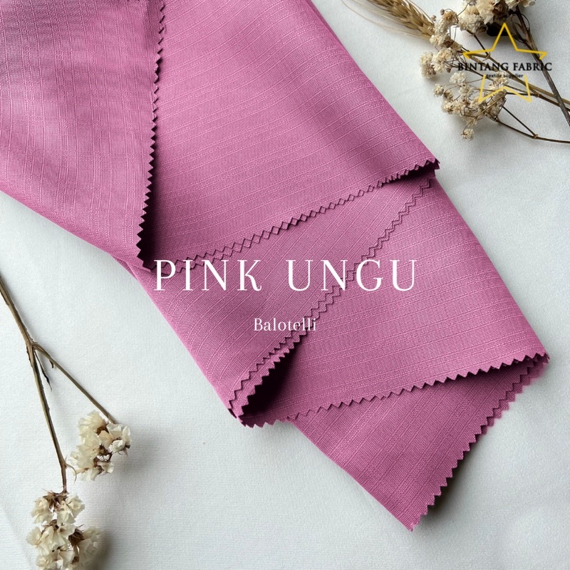 Bahan Bintang Fabric Kain Baloteli Polosan 1 meter-Pink Ungu
