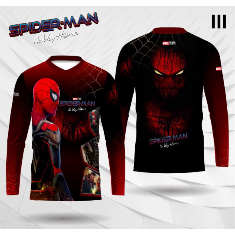 baju kaos spiderman no way home kaos spiderman baju spiderman marvel superhero longsleeve