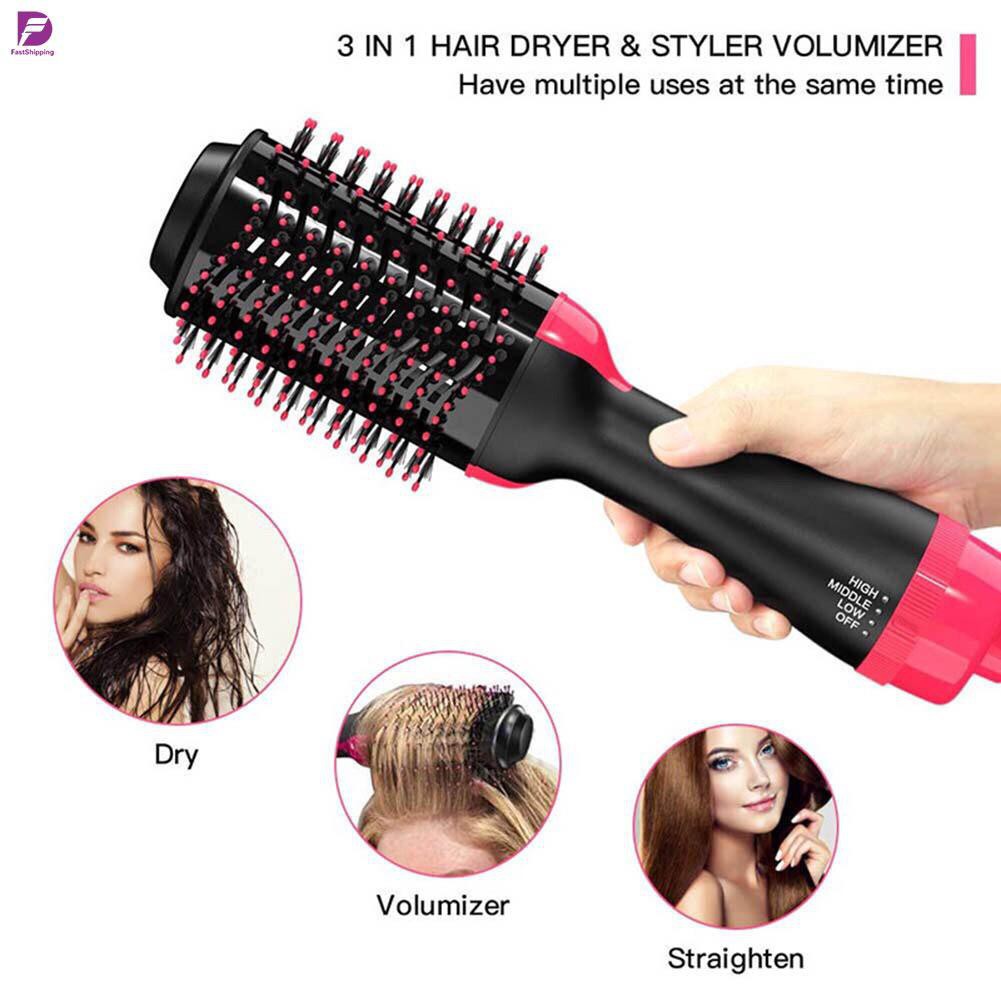 One Step Hair Dryer Brush Negative Ion Generator Salon Hair Straightener