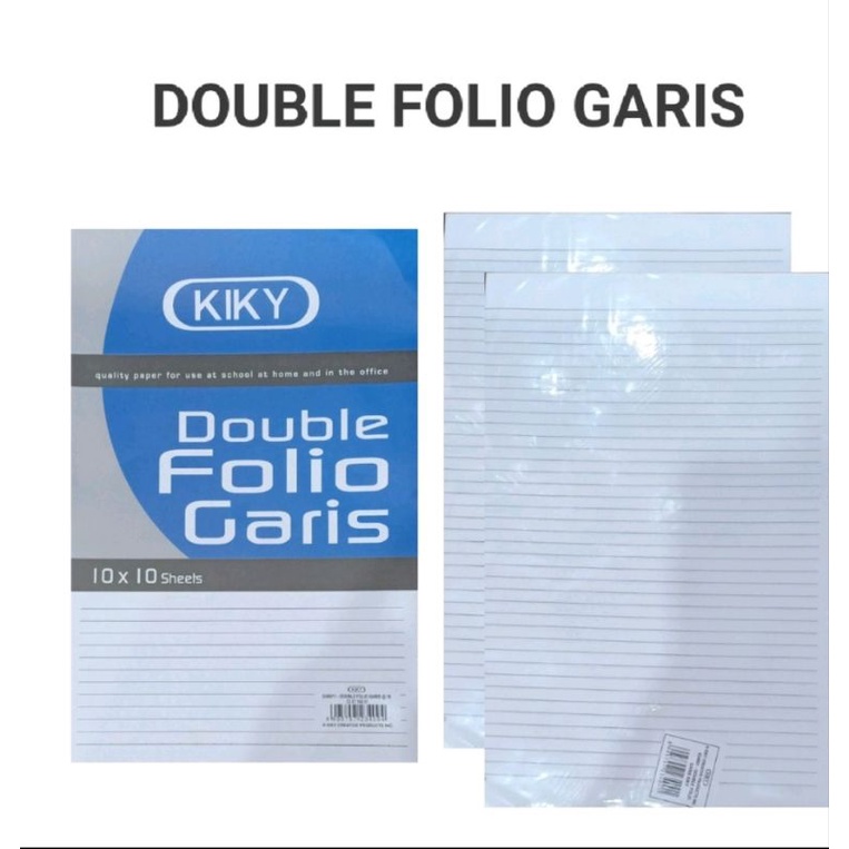 

Kertas Dobel Folio / Double Folio Garis Kiky 100