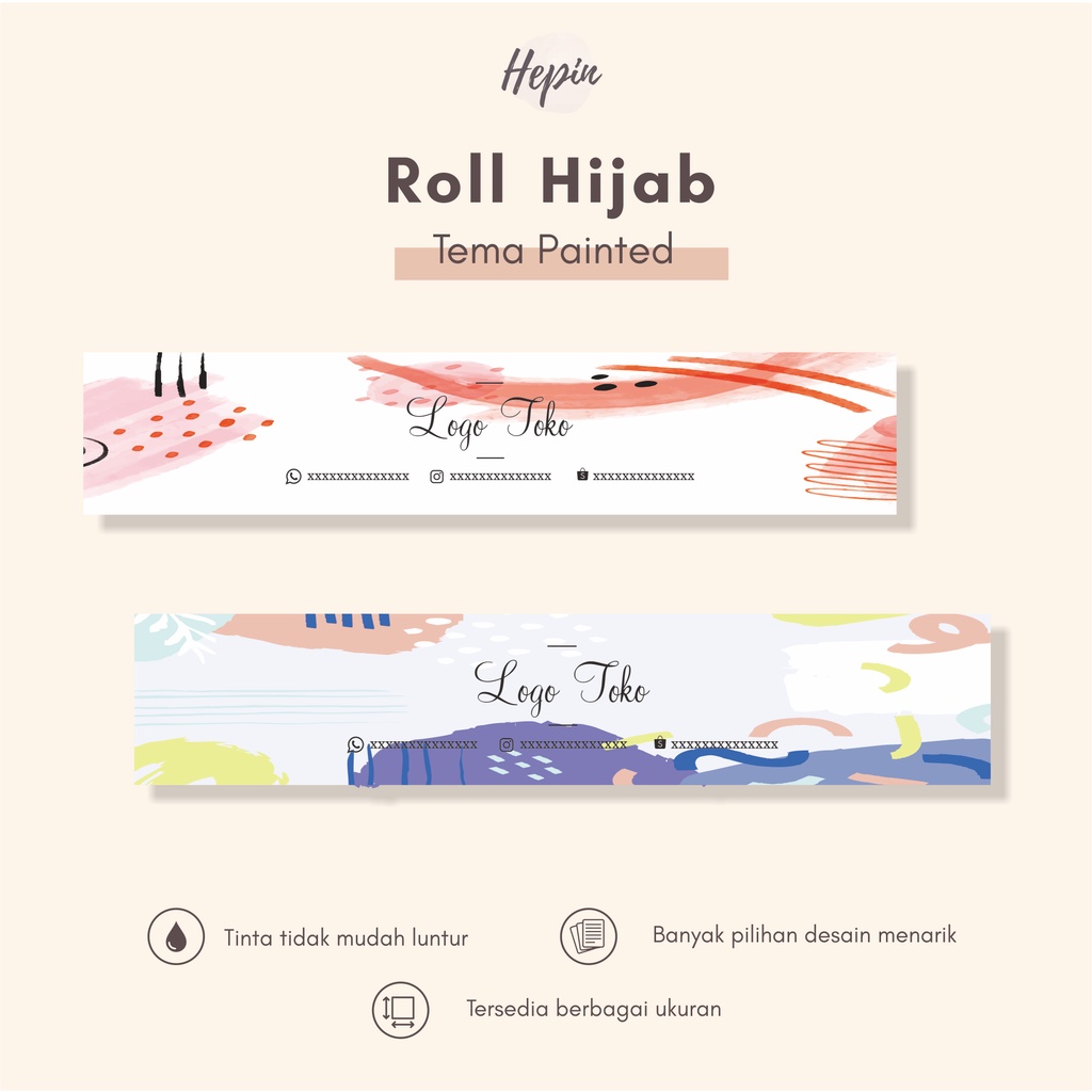 

roller hijab tema PAINTED/murah