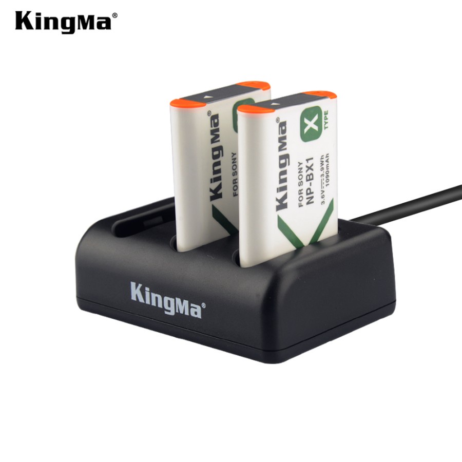 BATTERY KINGMA SONY NP-BX1 2 PACK WITH TRIPLE SLOT CHARGER