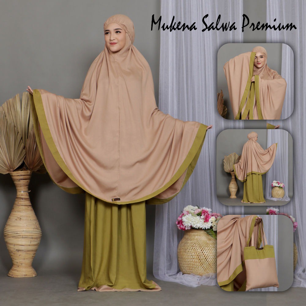 Mukena Bali Salwa Polos Light Bahan Rayon Janger Premium By Zahwa