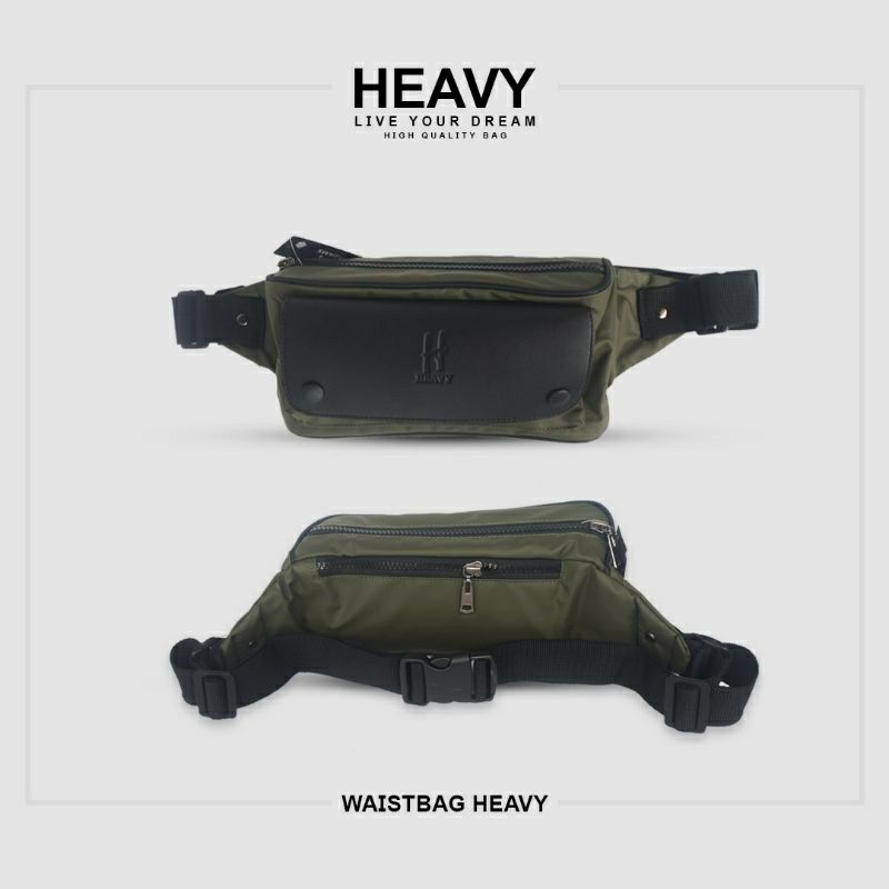 TAS SELEMPANG PRIA HEAVY.BAG. WAIST BAG HEAVY( WATERPROOF) anti air