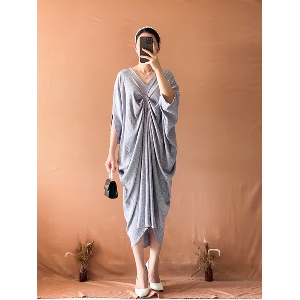 Celyn Dress (Kaftan Premium dengan Knit Comfy)