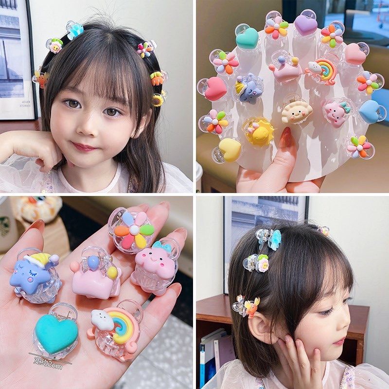 Aksesoris Rambut Jepit Rambut Korea Fashion Lucu Anak Perempuan Jepit Rambut Mini Rainbow Import