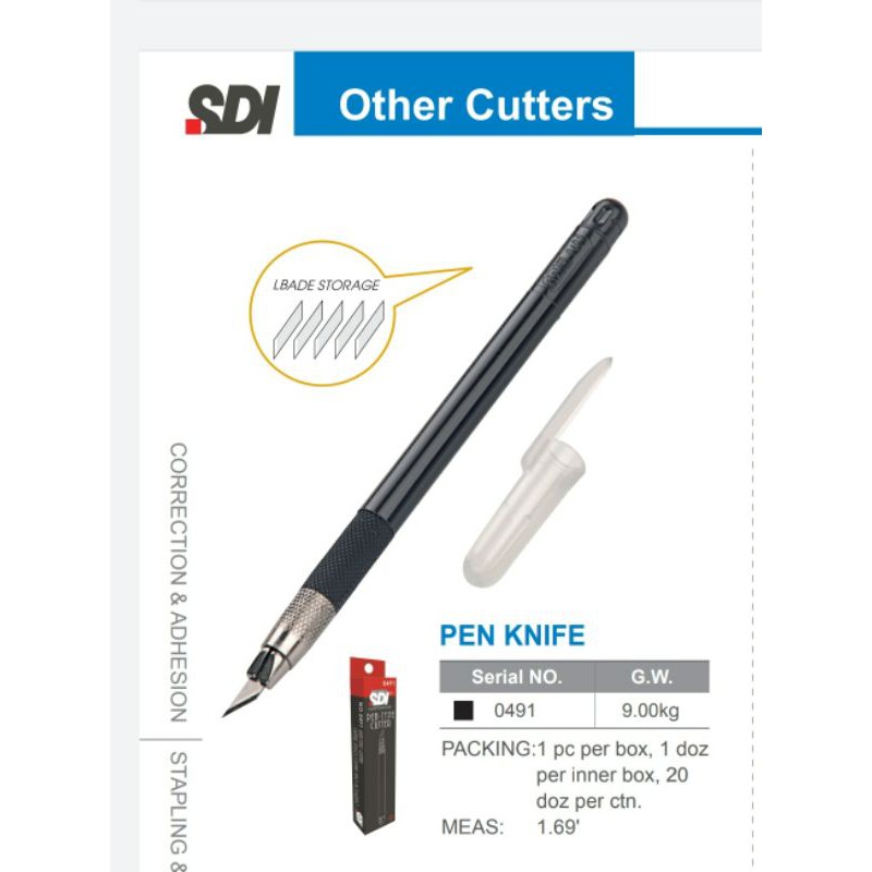 

SDI Cutter pen 0491 (1 cutter + 10 Refiil cutter)(TERMURAH)