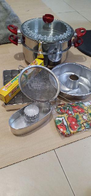 Supra Steamer 28cm / Panci Kukus 2 Susun Diameter 28cm Stainless