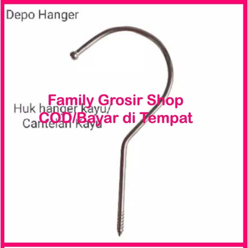 Hook gantungan Baju hanger kayu