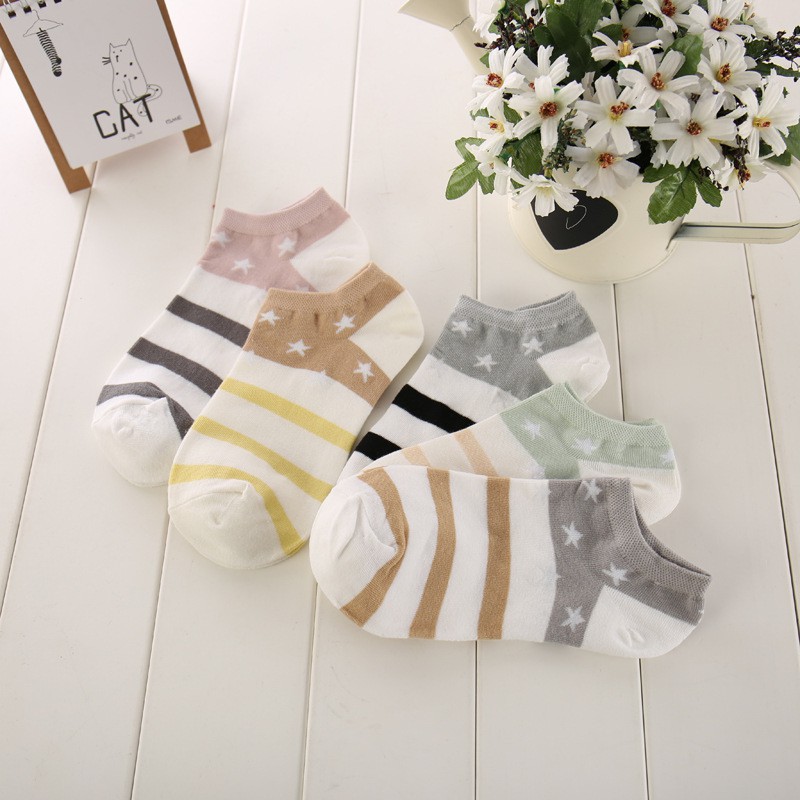 BEE - Kaos Kaki Fashion Kaos Kaki Pendek Semata Kaki Ankle Socks Murah SC - 10