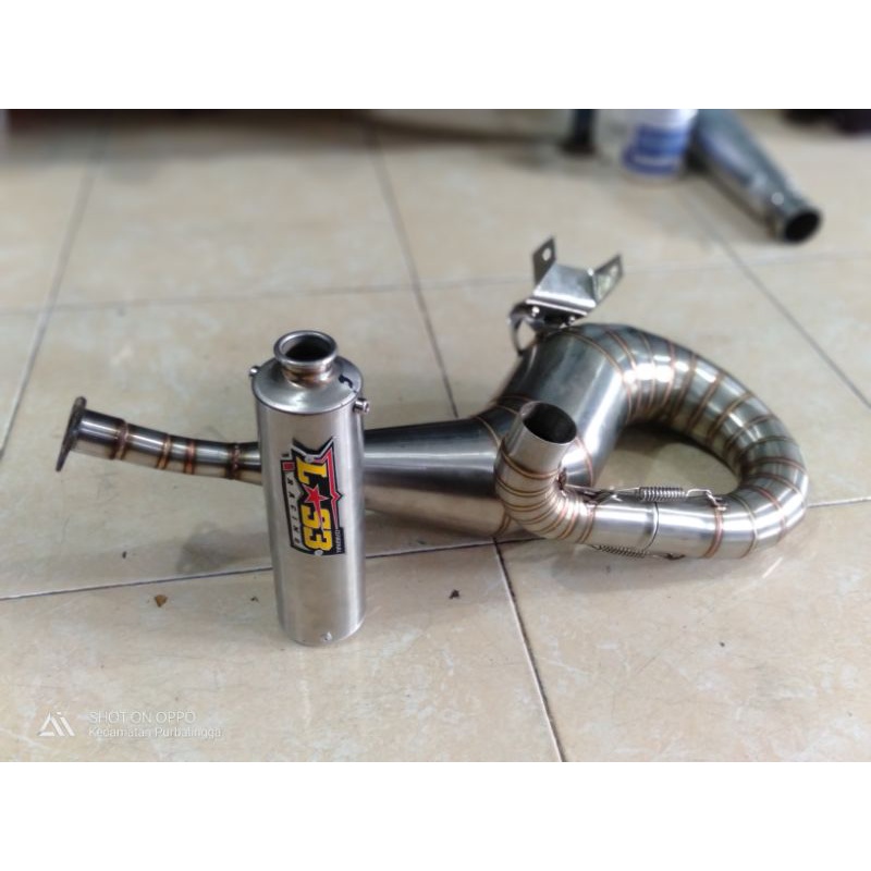knalpot vespa stenlis buang kanan LA53 Purbalingga