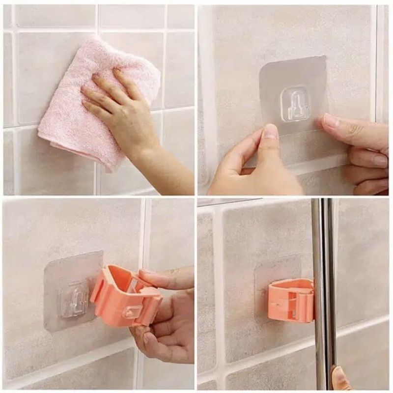 GANTUNGAN SAPU DAN PEL /Penjepit Gantungan Sapu Pel Mop Holder Pengait Gagang Sapu Alat Pel/MOP SUCTION HANGER / GANTUNGAN TEMPEL SAPU DAN PEL / PENJEPIT GANTUNGAN AJAIB SAPU PEL DI DINDING MOP HOLDER MAGIC HANGER GANTUNG/GANTUNGAN HOK