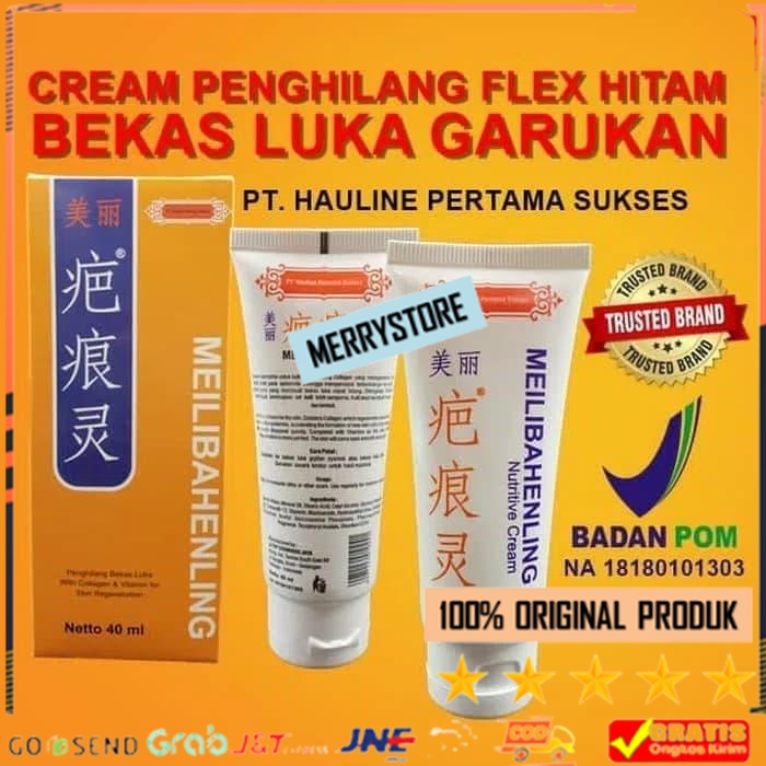 Meilibahenling Original 100% Obat Cream Penghilang Bekas Luka Lama Hitam Koreng Bopeng Ampuh BPOM Resmi Mengobati Luka Kulit Asli Halal Berkhasiat Untuk Menghilangkan Semua Jenis Bekas Luka Yang Mengandung Bahan Natural Alami Tanpa Efek Samping BIO HERBAL