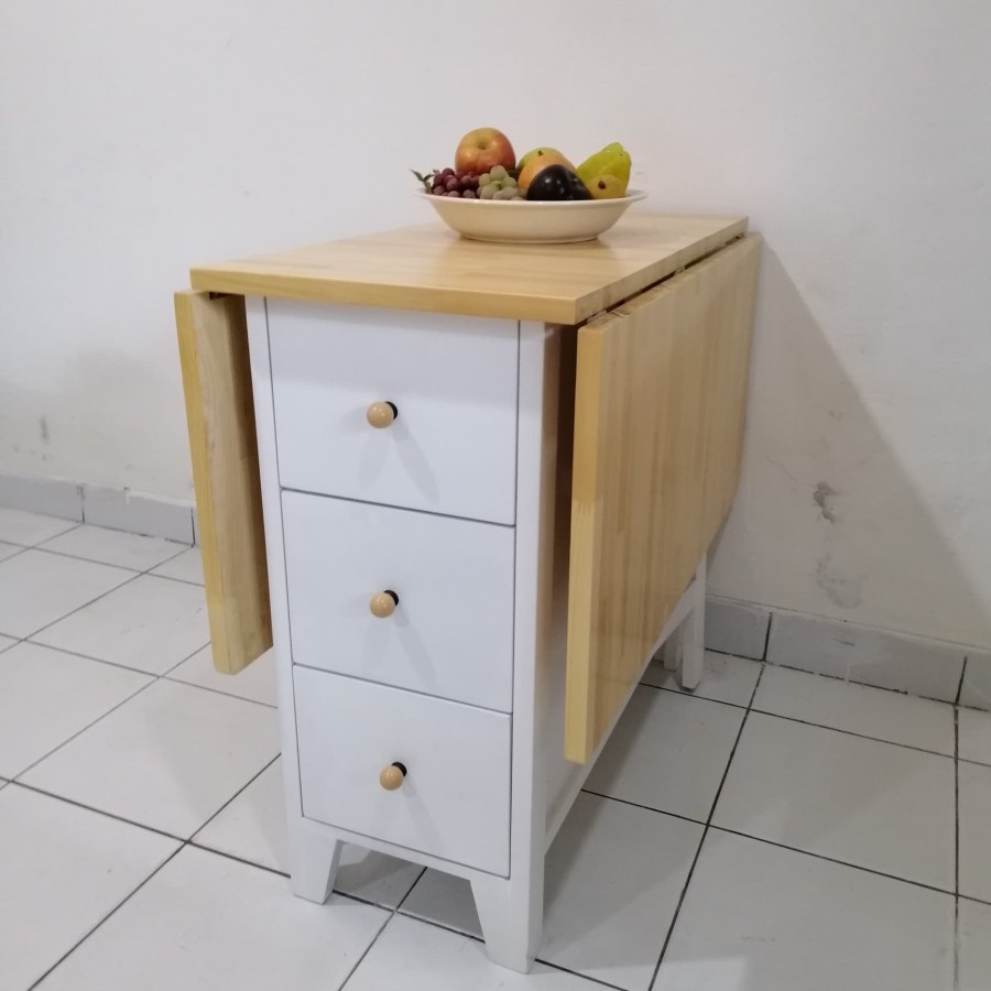 FREE ONGKIR JADETABEK Meja Makan Lipat Transformer | Furniture Modern | 120 X 80 Laci Bisa Untuk Meja Belajar Dan Tamu