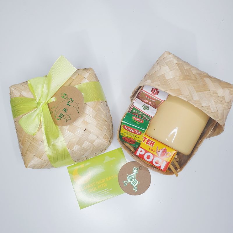 

Hampers besek teh tubruk cangkir enamel / mini gift / kado teh / kado wisuda / parsel lebaran idul Fitri ied mubarak / Kado natal Christmas tahun baru / Kado ulang tahun