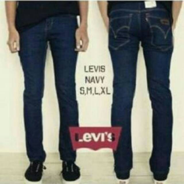 Jual Celana Jeans Pria Levis Biru Dongker Keren Blueblack Shopee Indonesia