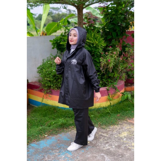 JAS HUJAN BY GARUDA SETELAN JAKET CELANA PRIA DAN WANITA BAHAN TEBAL PVC 0,25TAHAN AIR HUJAN