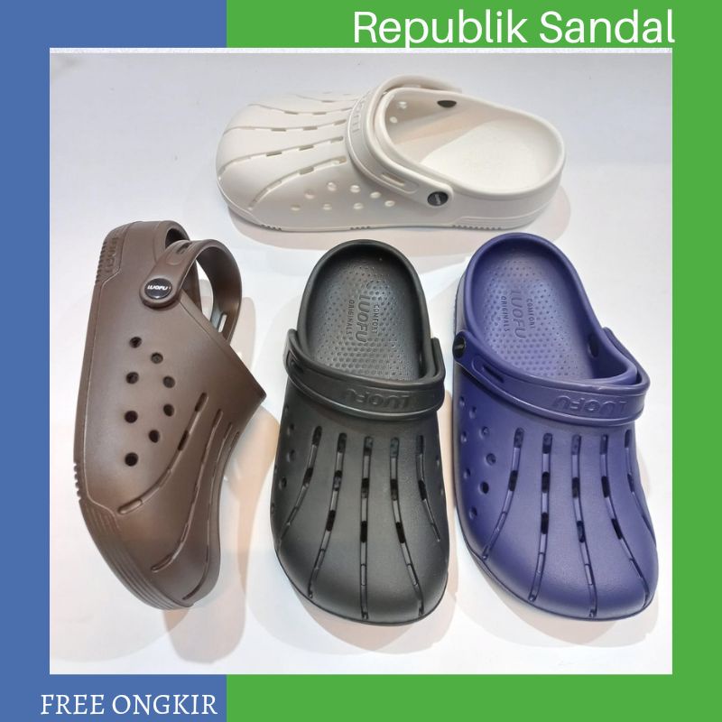 Sendal pria wanita baim/kodok luofu original E 7205 B3HLK UNISEX SIZE 36-40